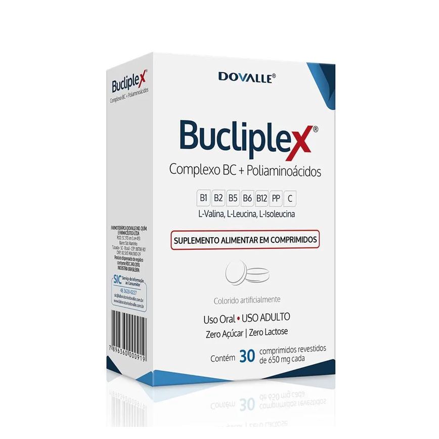 Suplemento Alimentar Bucliplex 30 Comprimidos - Dovalle