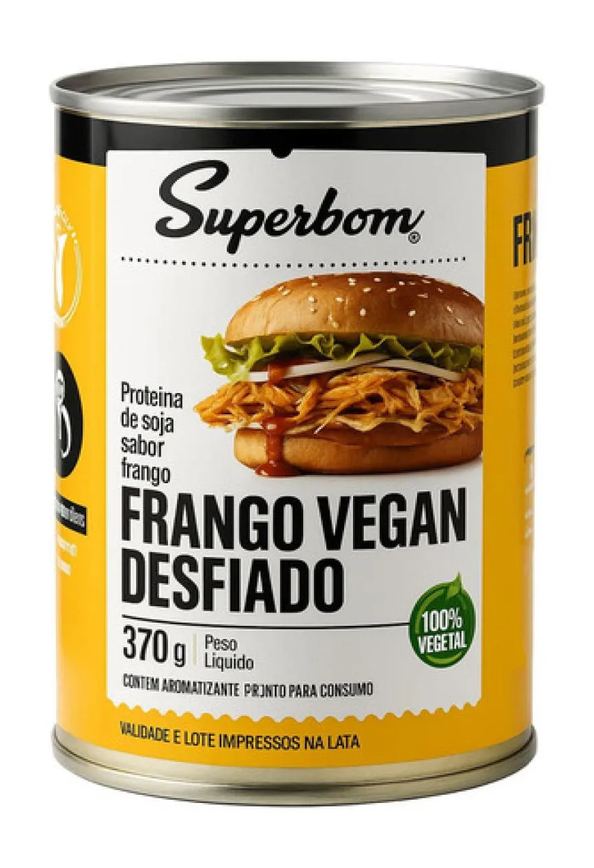 Frango Vegan Desfiado 370G - Superbom
