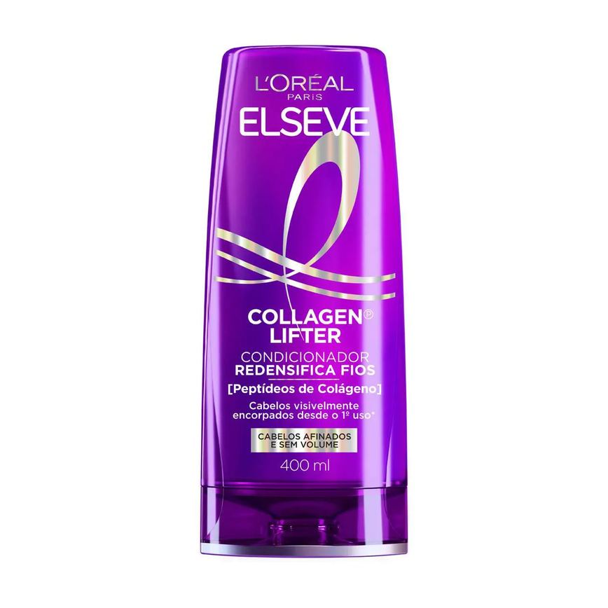Condicionador Redensifica Fios Elseve Colágeno Lifter Volume 3D por 72h com Peptídeos de Colágeno 400ml