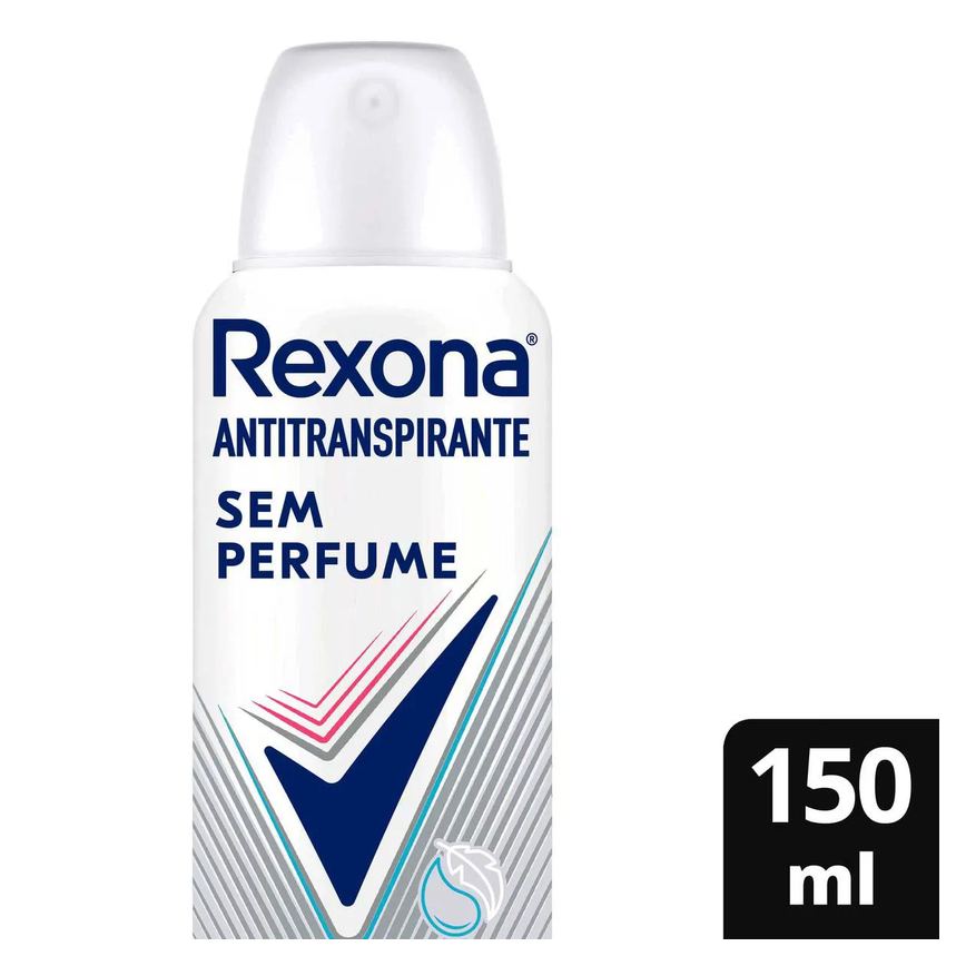 Desodorante Antitranspirante Aerosol Rexona Sem Perfume Feminino 72h 150ml