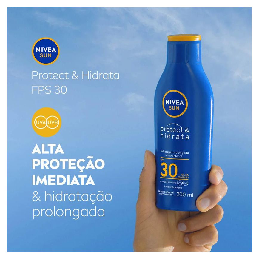 Kit Protetor Solar Corporal Nivea Sun Protect & Hidrata FPS 30 com 200ml + 100ml