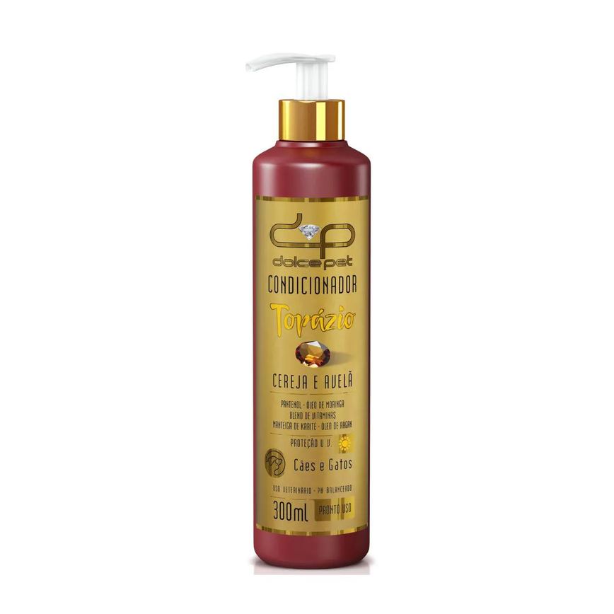 Kit Dolce Pet Shampoo Suave + Shampoo Clareador Tonalizante + Condicionador Topázio Cereja e Avelã para Cães e Gatos