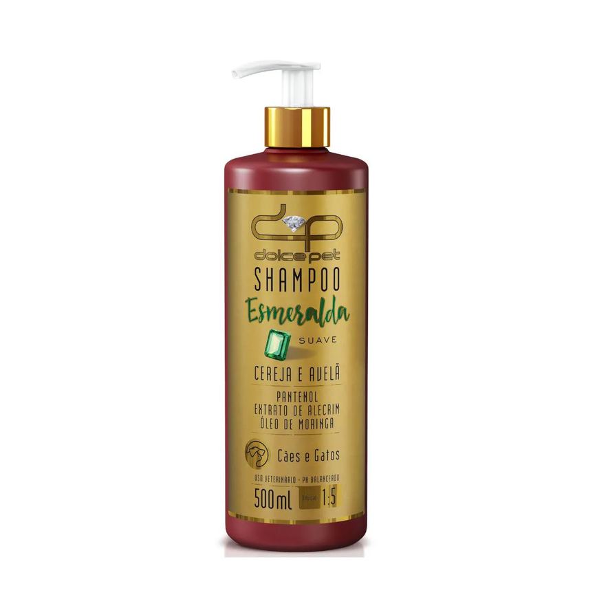 Kit Shampoo Suave + Condicionador Topázio Cereja e Avelã Dolce Pet para Cães e Gatos - 500Ml