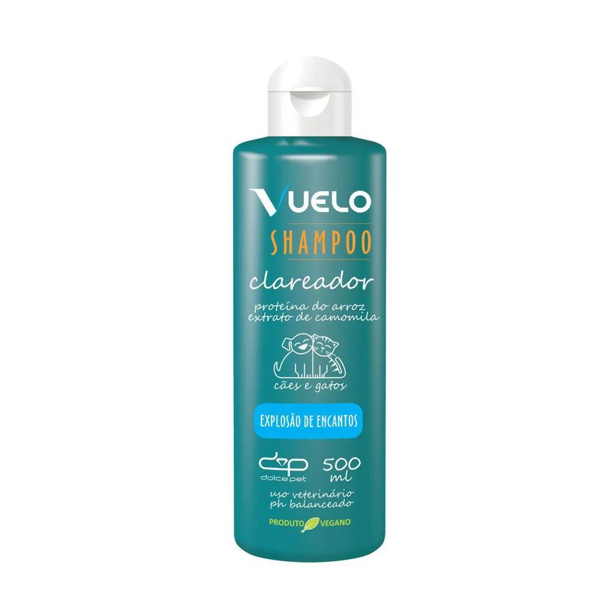 Kit Vuelo Shampoo Clareador + Leave-In Explosão de Encantos para Cães e Gatos