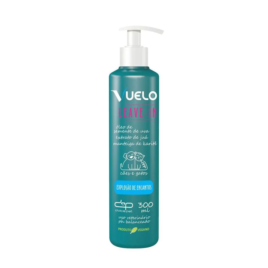 Kit Vuelo Shampoo Liso +Leave-In Explosão de Encantos para Cães e Gatos