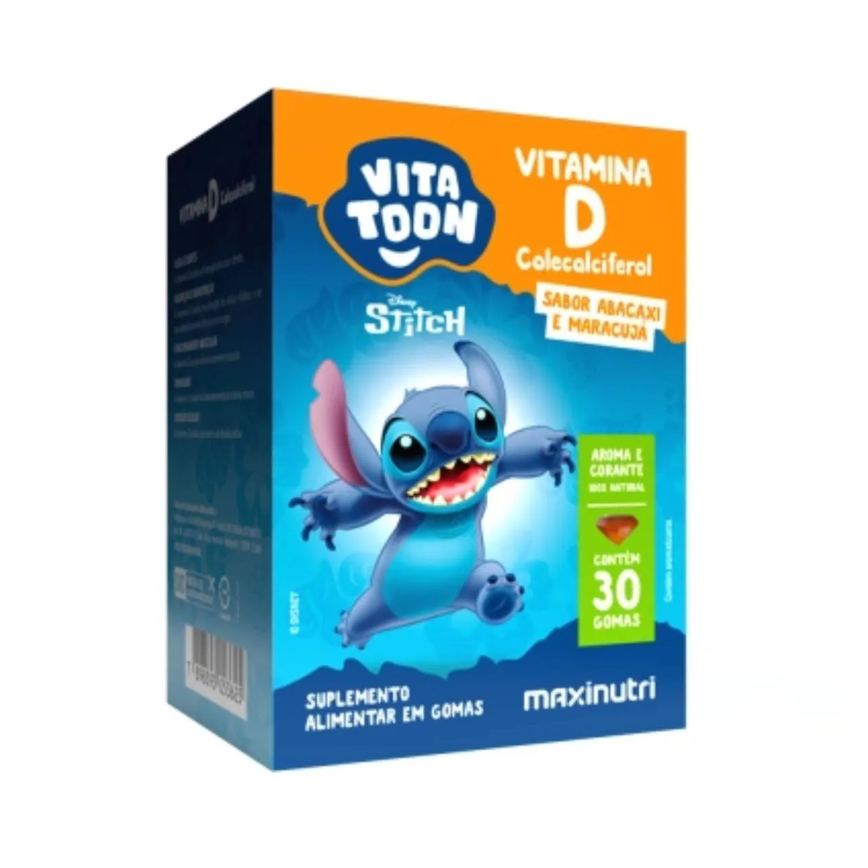 Vitatoon Maxinutri Stitch Vitamina D C30 Abacaxi + Maracujá