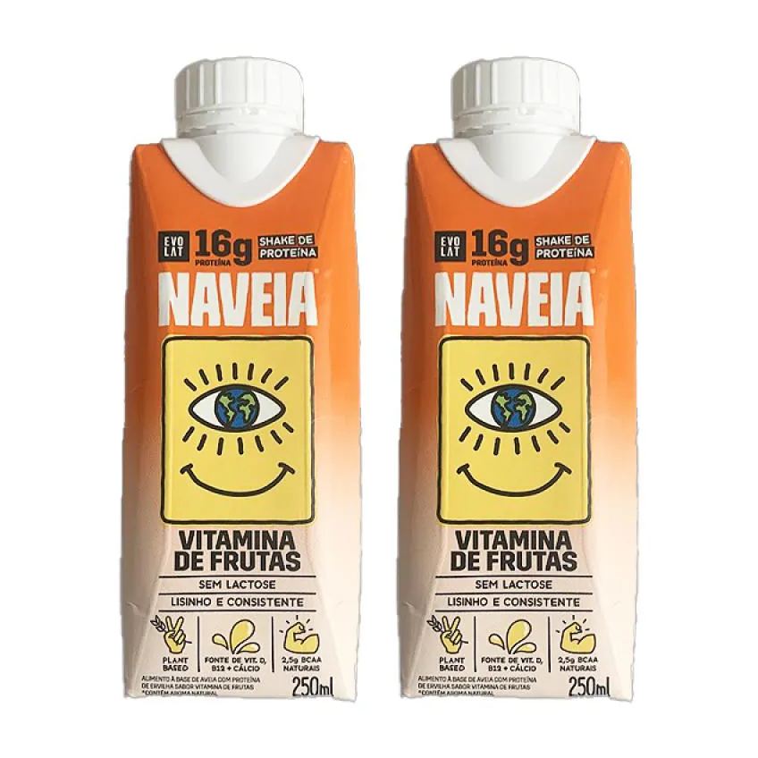 Kit 2X: Shake Proteico Vegano Vitaminas de Frutas Naveia 250Ml