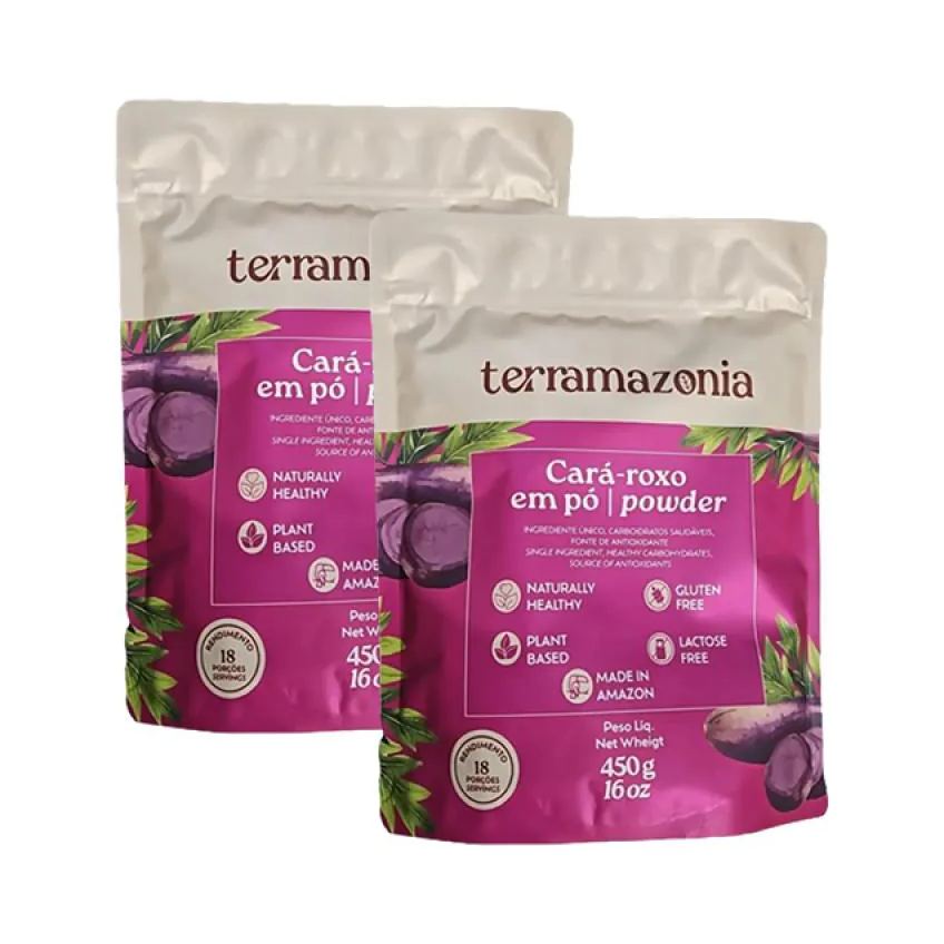 Kit 2X: Farinha de Cará Roxo sem Glúten Terramazonia 450G