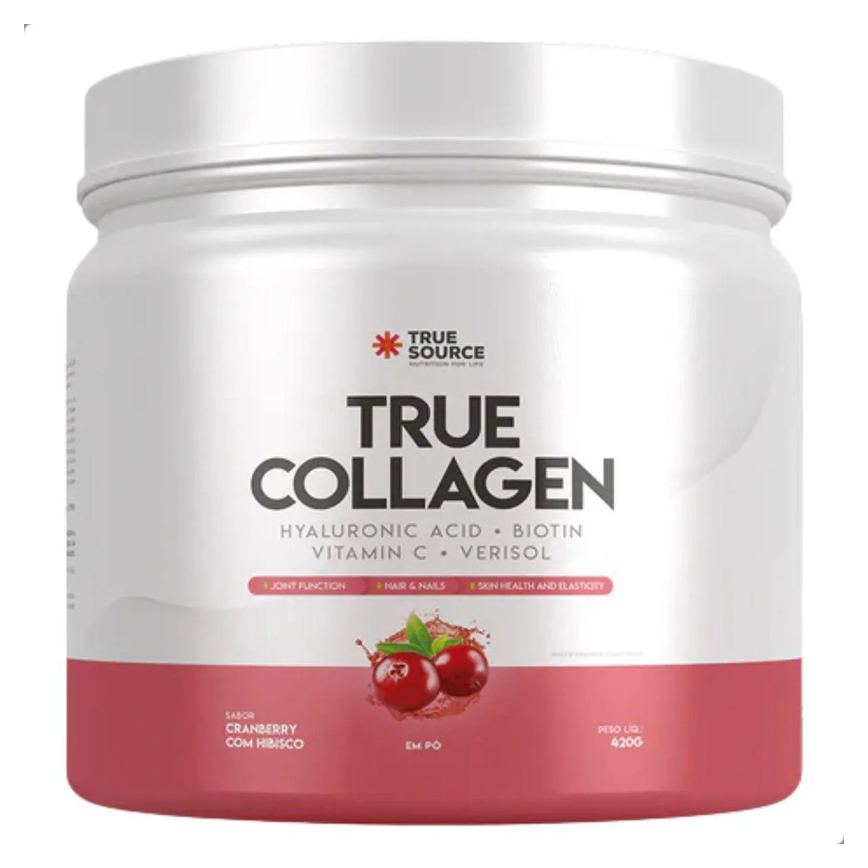 True Collagen Saúde e Beleza Pele Cabelo e Unha 390G True Cranberry COM Hibisco