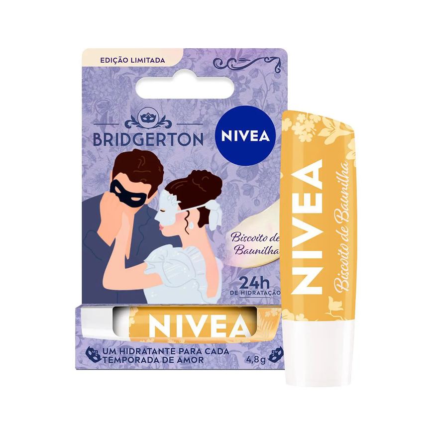 Hidratante Labial Nivea Bridgerton Biscoito de Baunilha 4,8g