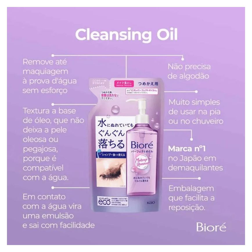 Bioré Óleo Demaquilante Facial - Cleansing Oil Refil 210Ml