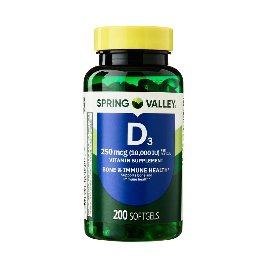 Vitamina D3 250 Mcg 10000 Iu , 200 Softgel - Spring Valley
