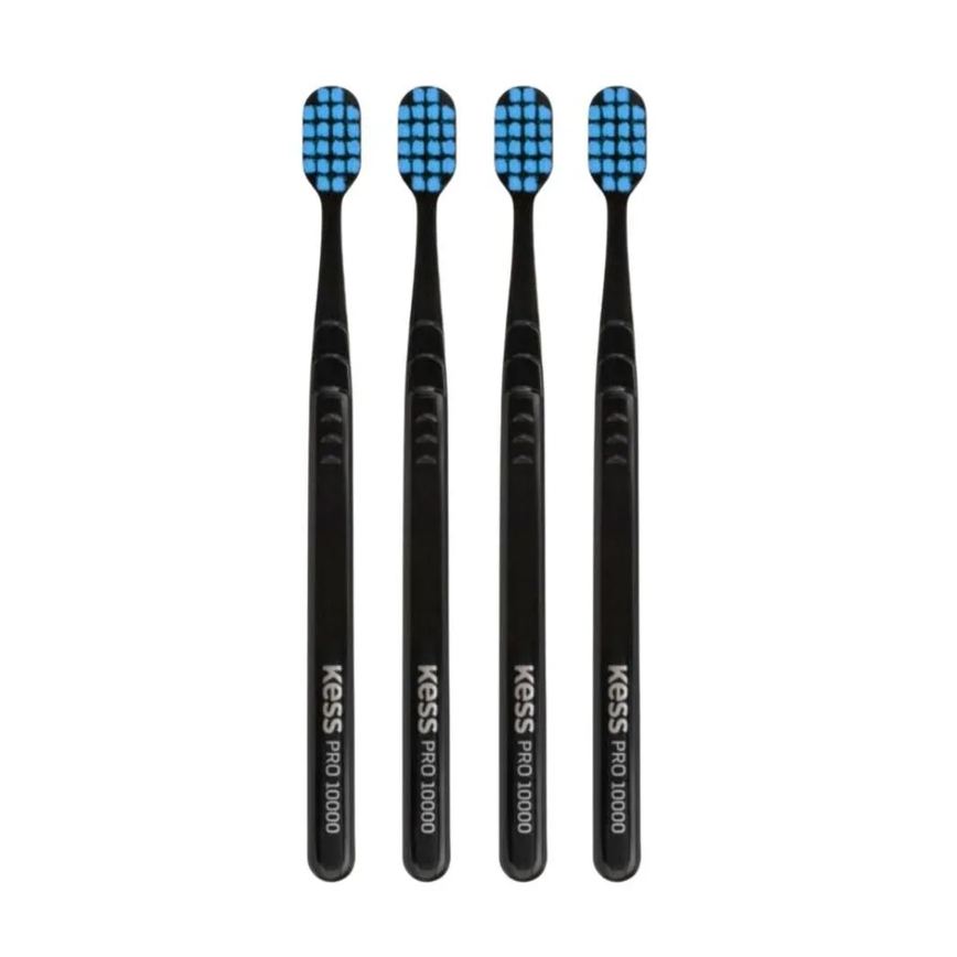 Kit Escova Dental Extra Macia Kess Pro 10K Belliz Azul C/4