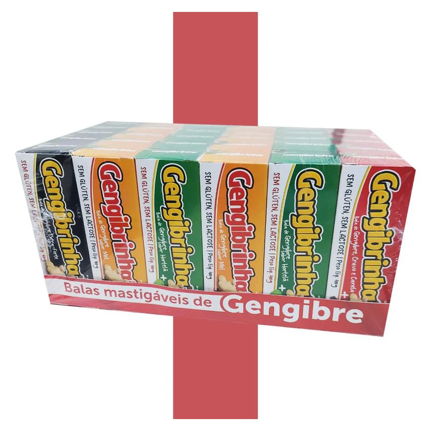 Balas Gengibre Mastigáveis Sortidas 30Un. de 40G Gengibrinha