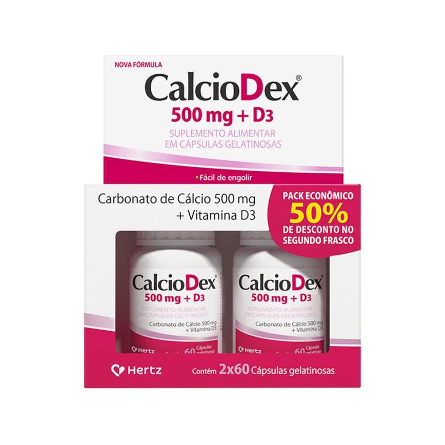 Kit Calciodex + Vitamina D3 I 2X60 Cápsulas Gelatinosas - Kley Hertz
