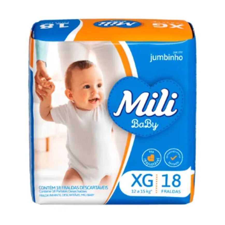 Fralda de Infantil Mili Baby Xg Jumbinho C18