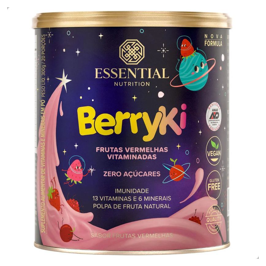 Berryki Multivitamínico 300G Essential Nutrition Frutas Vermelhas