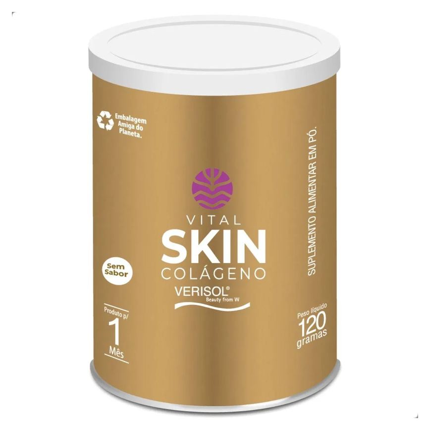 Skin Colageno Verisol Cabelo Pele Unha 120G Vital Atman Neutro