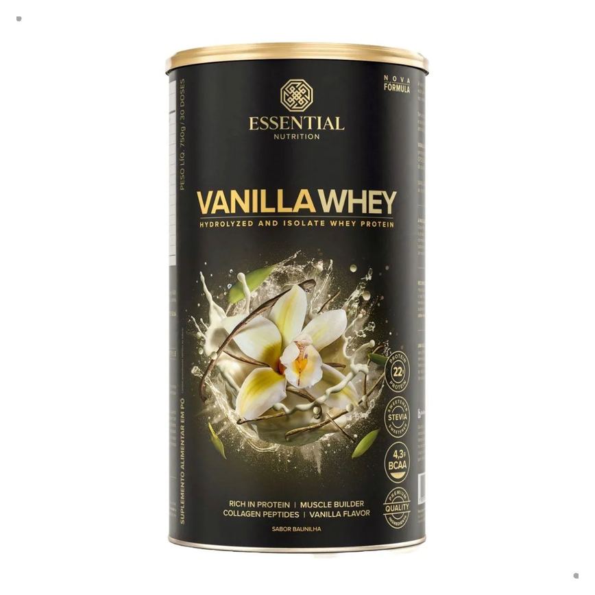 Vanilla Whey Protein 750G Essential Nutrition Baunilha