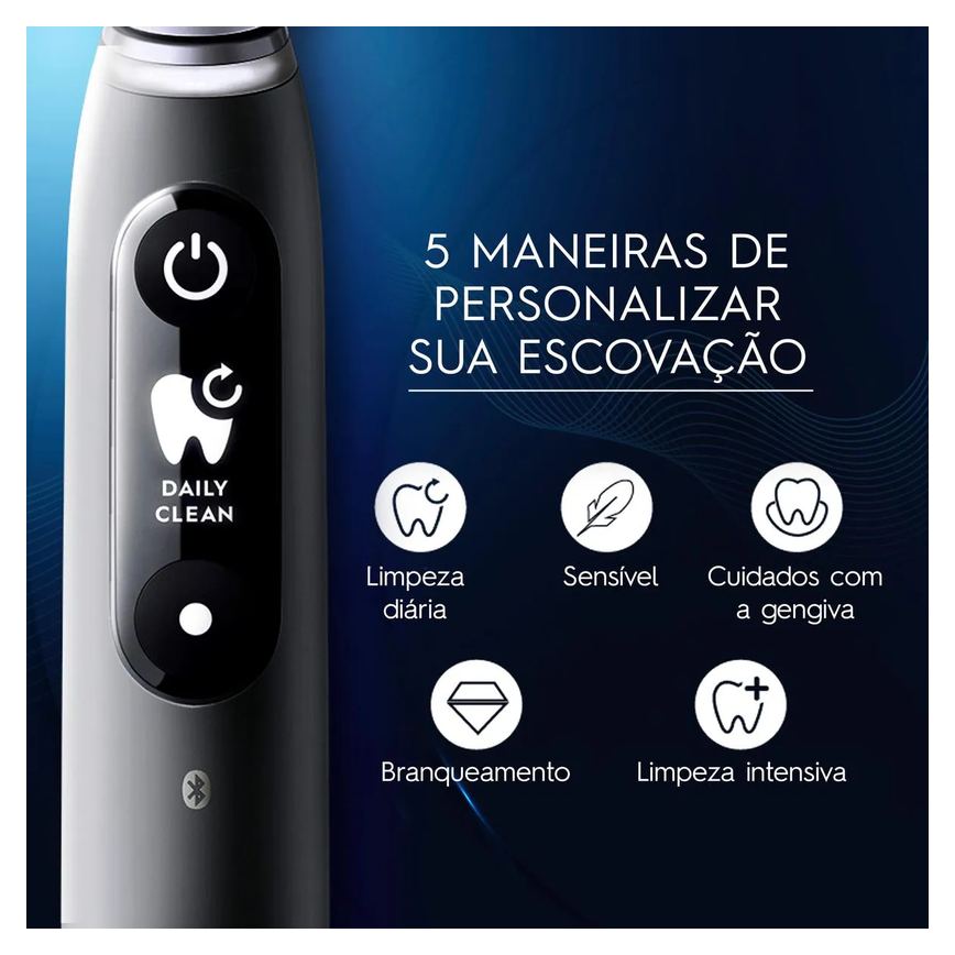 Escova de Dente Elétrica Oral-B iO Series 6 1 Cabo + 4 Refis