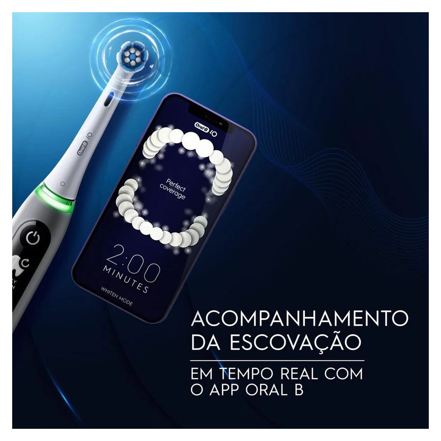 Escova de Dente Elétrica Oral-B iO Series 6 1 Cabo + 4 Refis