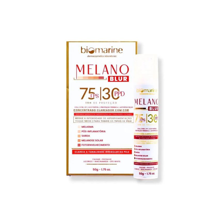 Biomarine Filtro Solar Facial Melano Blur Fps 75 Melasma 50G Bege