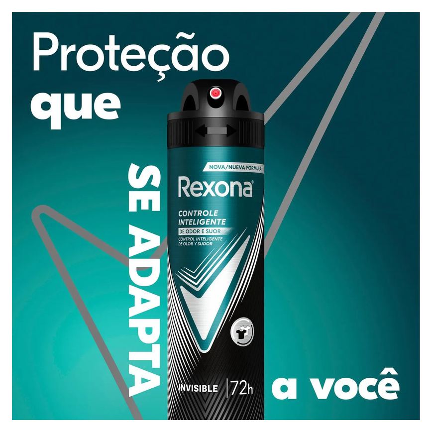 Desodorante Antitranspirante Aerosol Rexona Men Invisible 72h 150ml