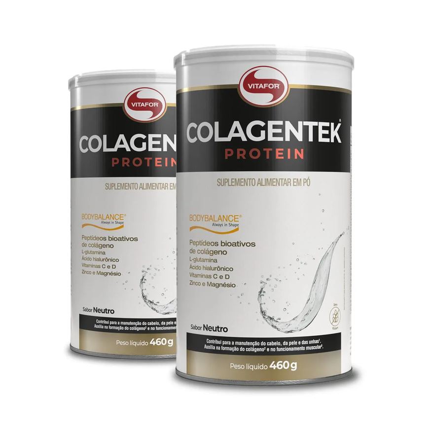 Kit 2 Colagentek Protein Vitafor Neutro 460G