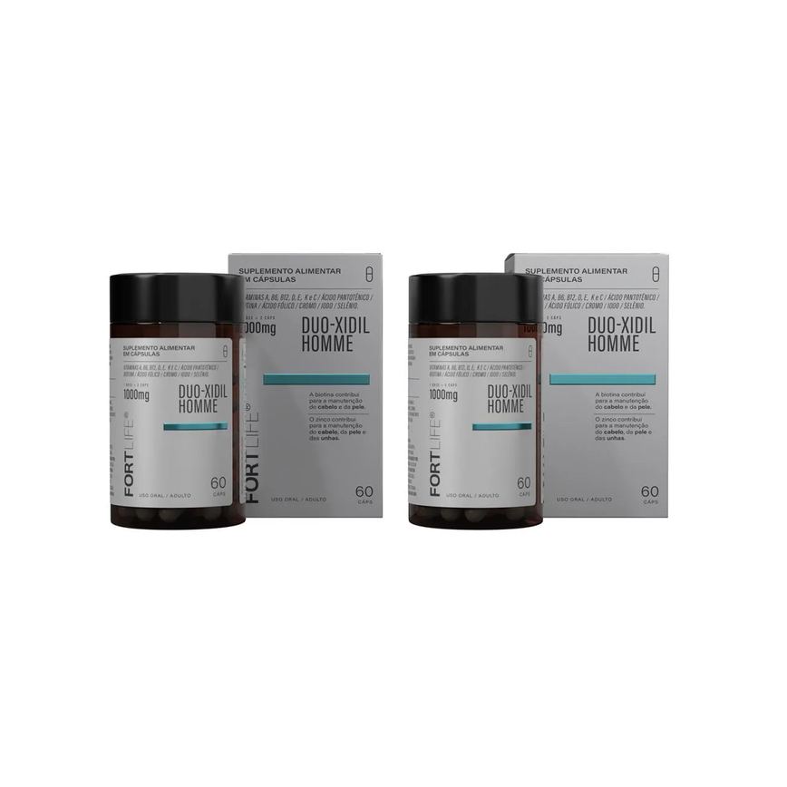 Kit 2 Und Duo-Xidil Homme 1000Mg 60 Cápsulas Fortlife