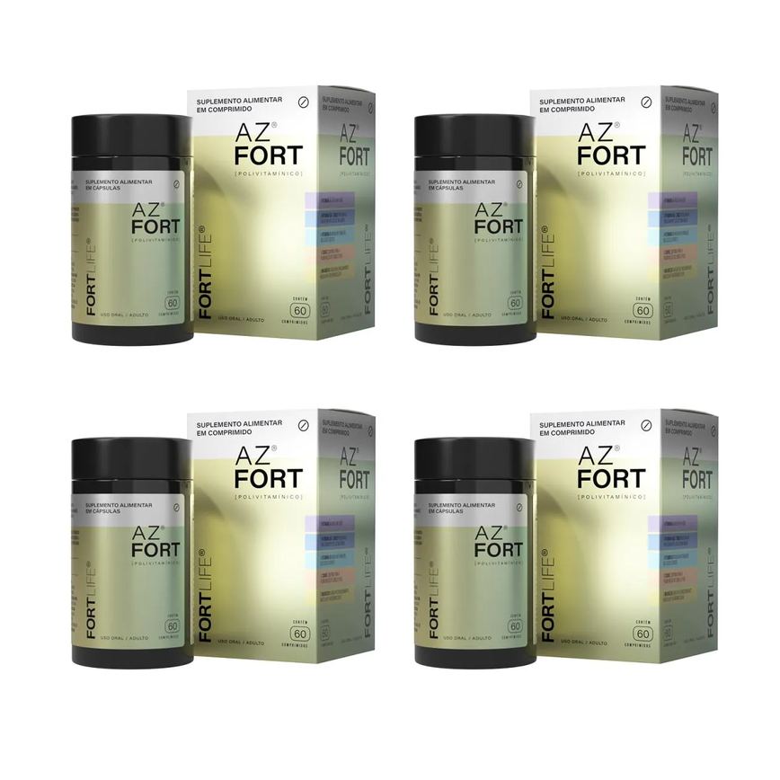 Kit 4 Az Fort Polivitamínico 60 Comprimidos Fortlife