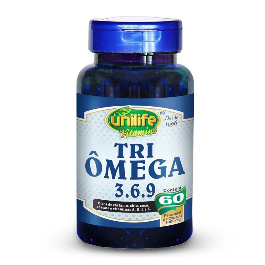 Tri Ômega (Ômega 3, 6 e 9) Unilife 60 Cápsulas