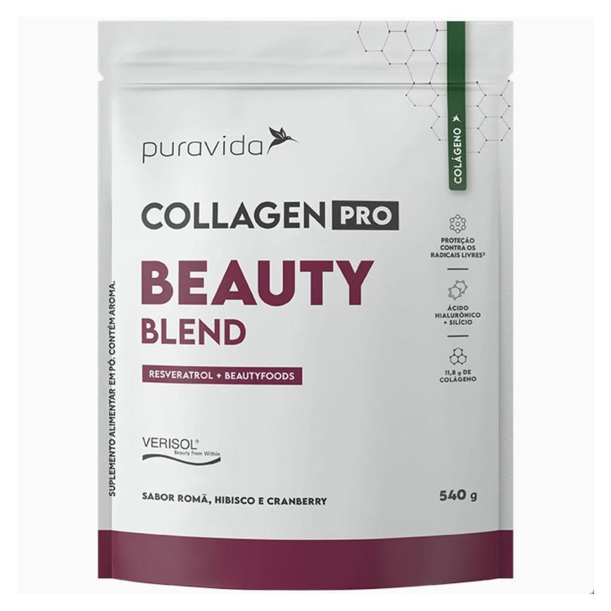 Collagen Pro Beauty Blend Resveratrol com Verisol 540G Pura Vida Cranberry