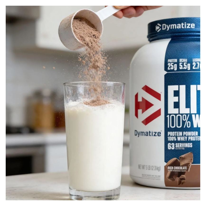 Whey Protein Elite 100% Powder 2,3Kg 5Lbs Dymatize Rich Chocolate