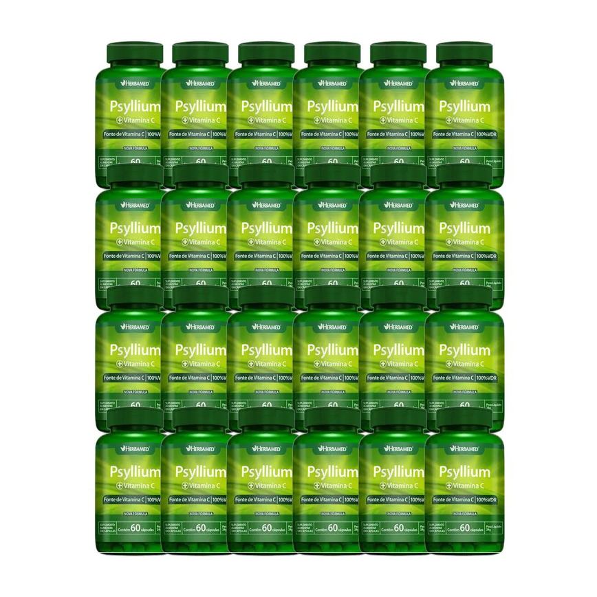 Kit 24X Vitamina C Psyllium 60 Cps - Herbamed