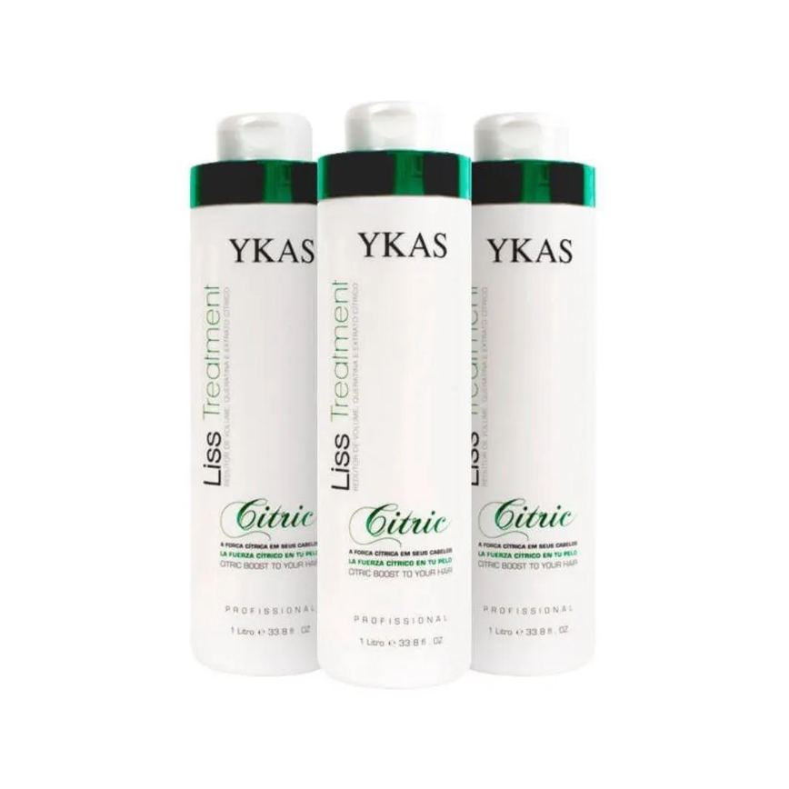 Kit Ykas Escova Progressiva Citric 3 Unidades de 1 Litro