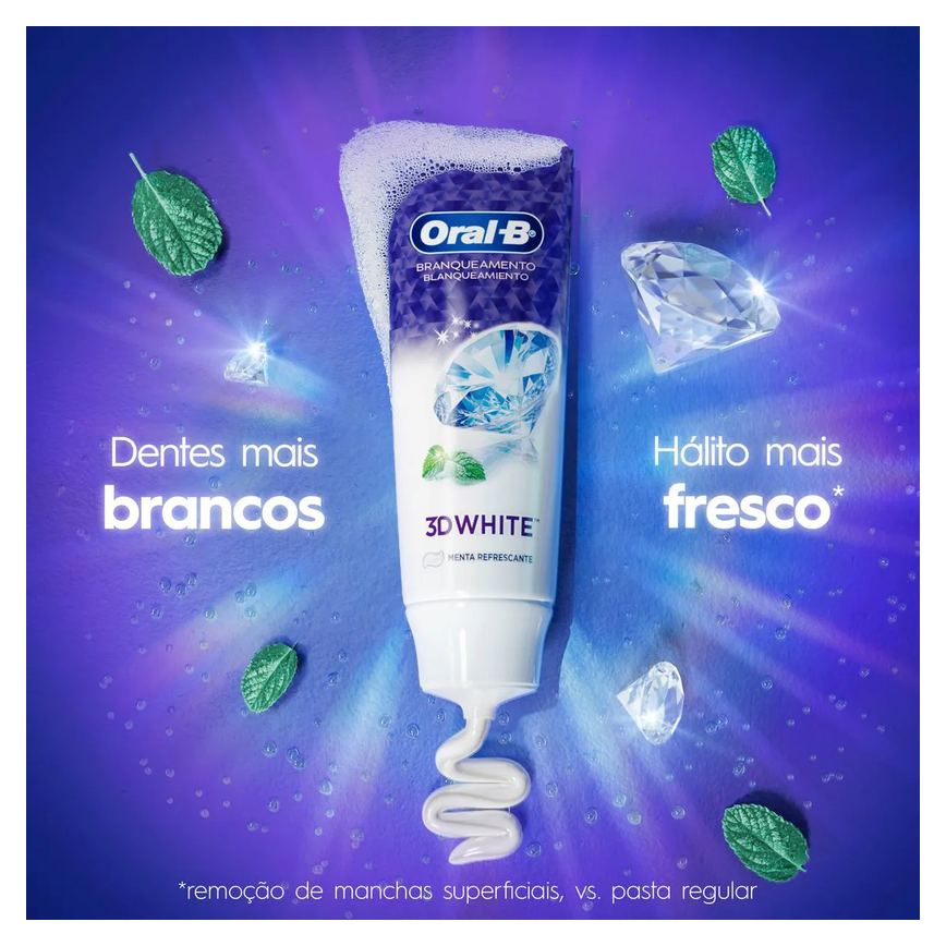 Creme Dental Oral-B 3D White Branqueamento 140g