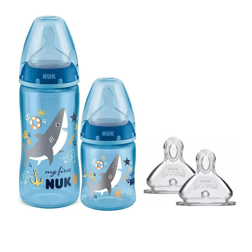 Produto Kit 2 Mamadeiras My First + 2 Bicos Extras Nuk Novo Original Corte Y