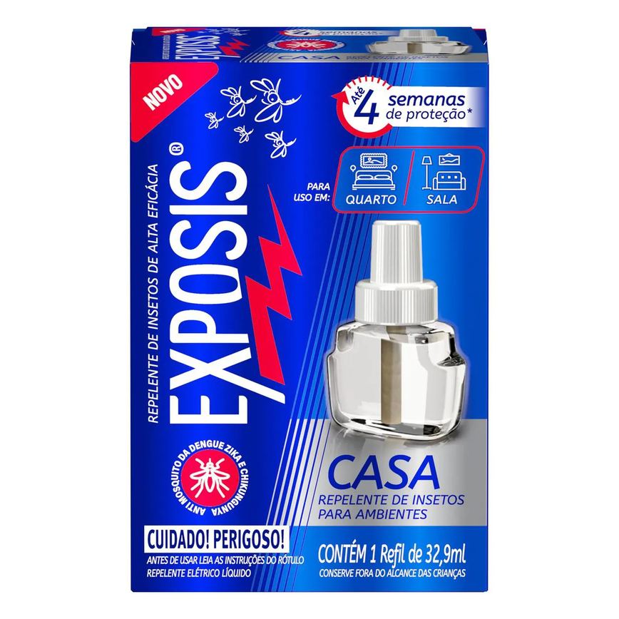 Refil Repelente Elétrico Líquido Exposis Casa 32,9ml
