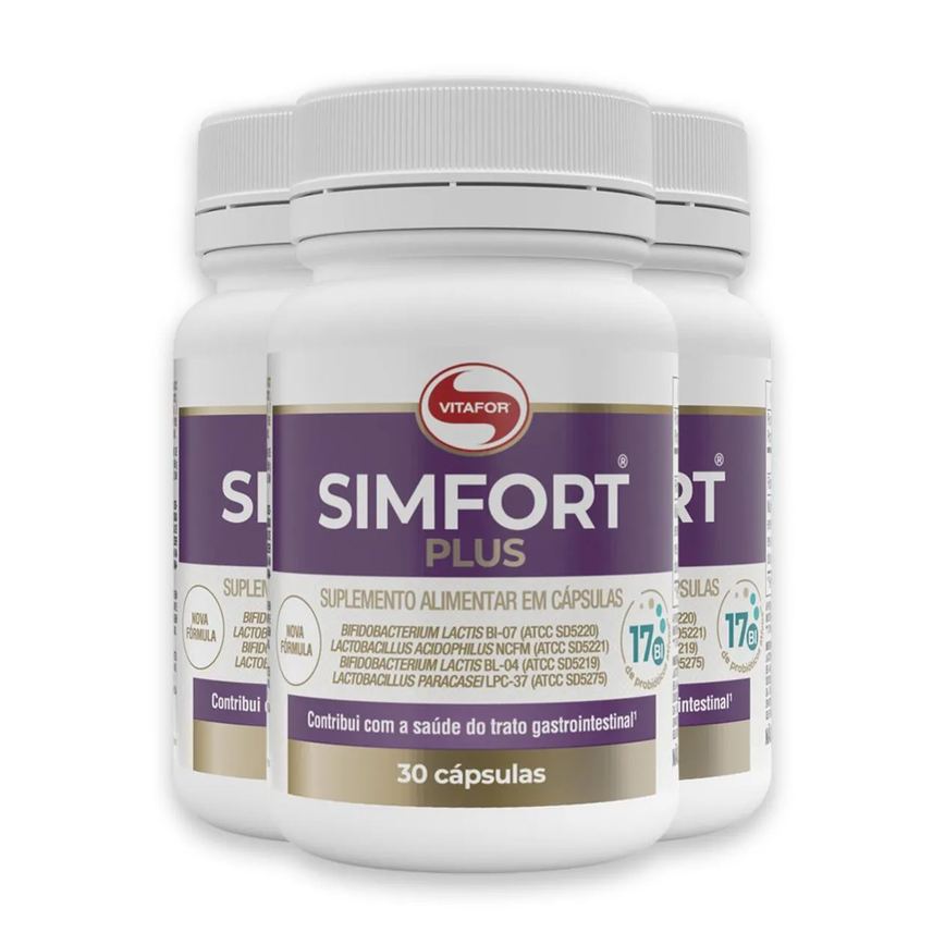 Kit 3 Simfort Plus Vitafor 30 Cápsulas