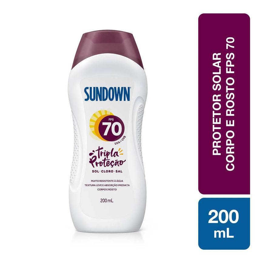 Protetor Solar Corporal Loção FPS 70 Sundown 200ml