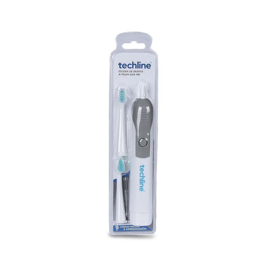 Escova Dental Elétrica Adulto Cinza Techline