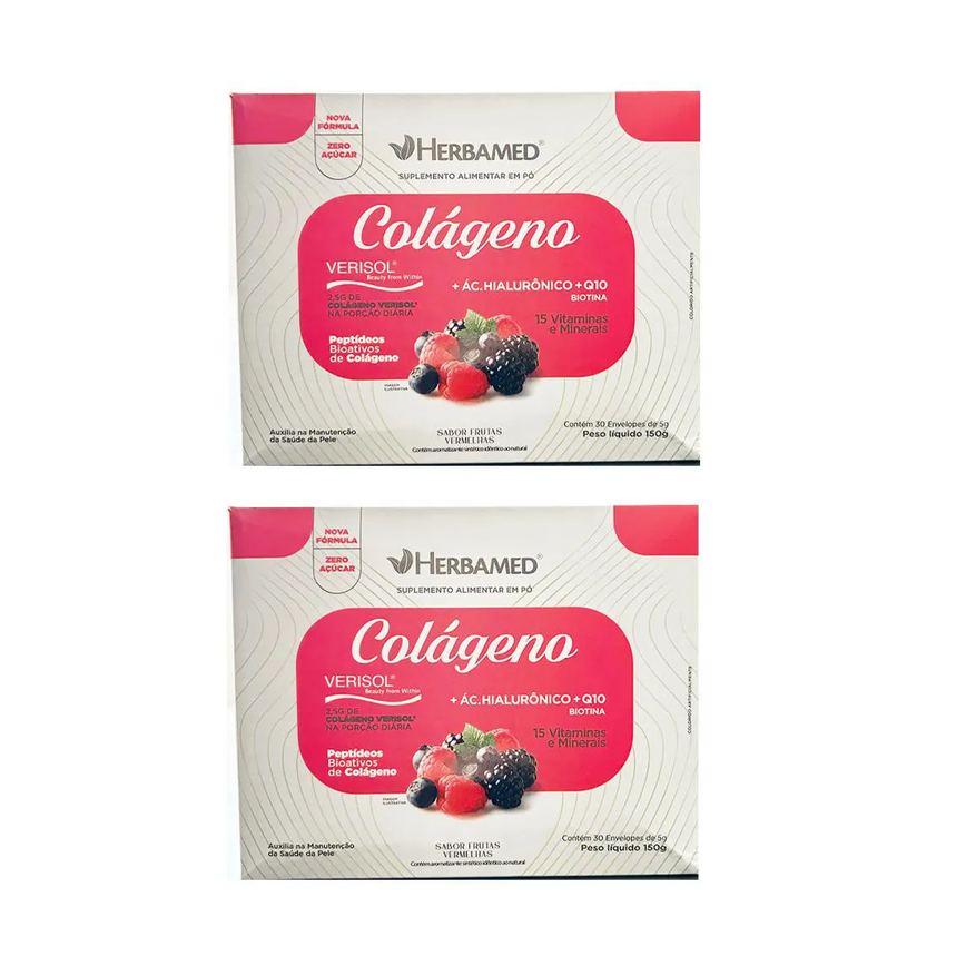 Kit 2 Colágeno Verisol Frutas Vermelhas -150G - Herbamed