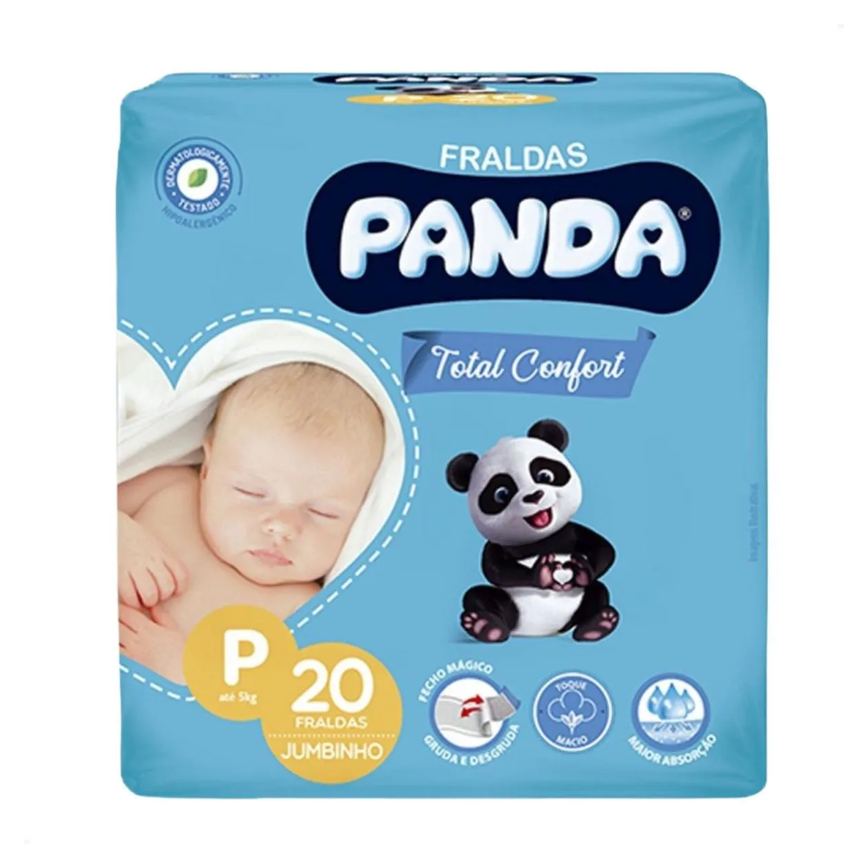 Fralda Infantil Total Confort Jumbo P C/ 20 Unidades - Panda
