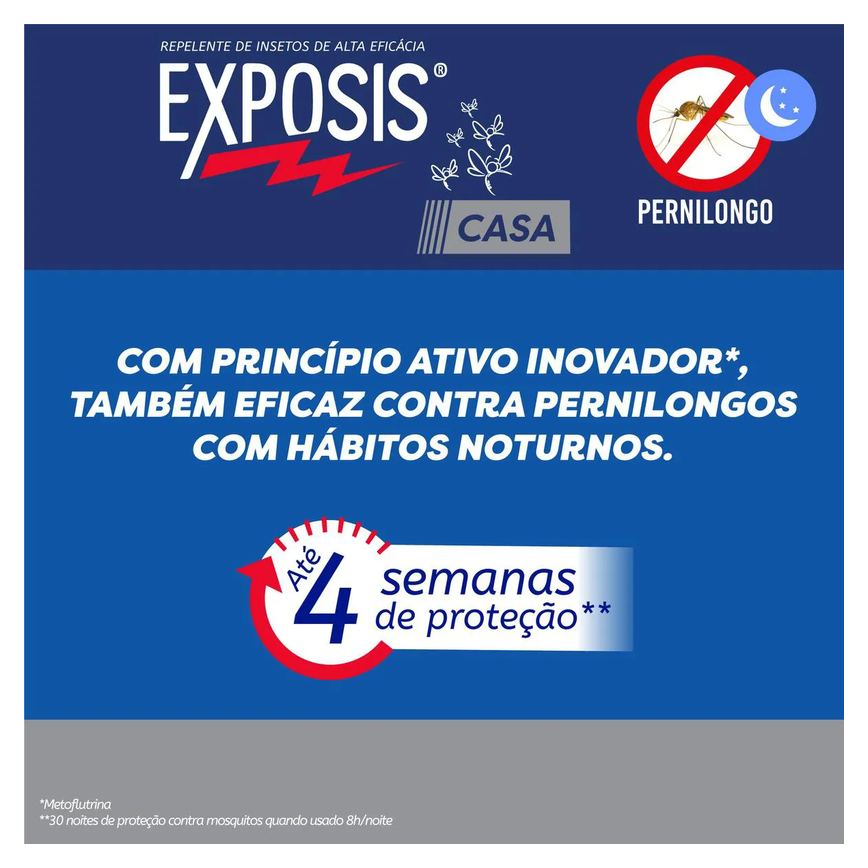 Refil Repelente Elétrico Líquido Exposis Casa 32,9ml