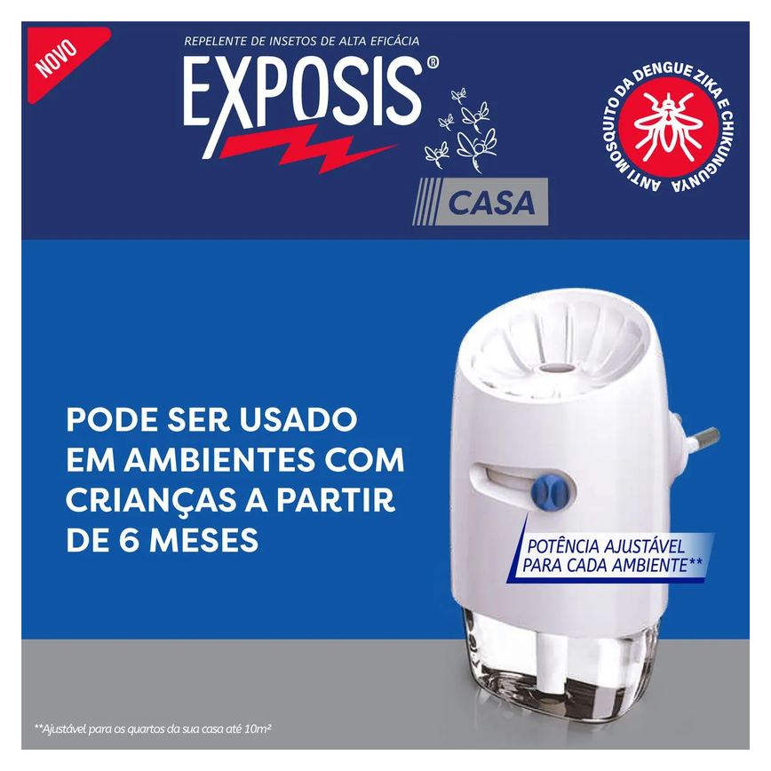 Refil Repelente Elétrico Líquido Exposis Casa 32,9ml