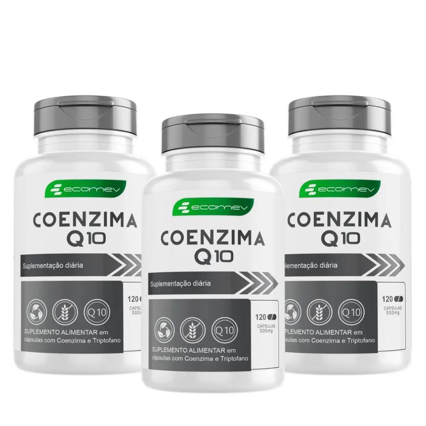 Coenzima 120 Cápsulas 3 KIT 6 Meses Tratamento