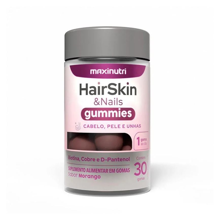 Hair Skin e Nails Gummies (30 Gomas) - Sabor: Morango