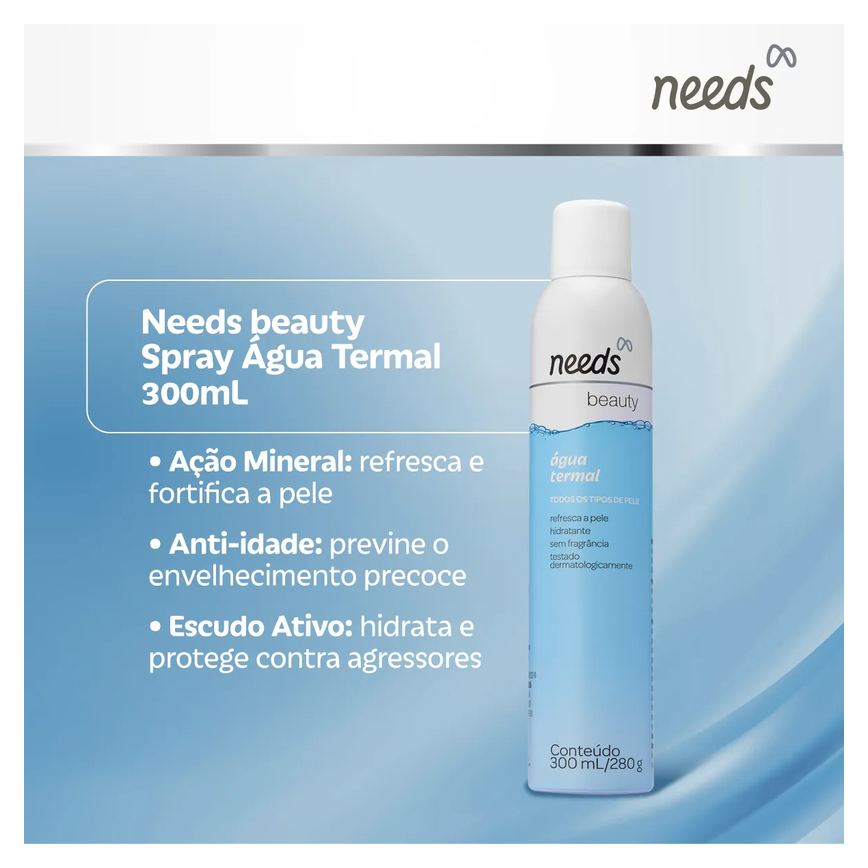 Água Termal Needs Beauty Spray 300ml