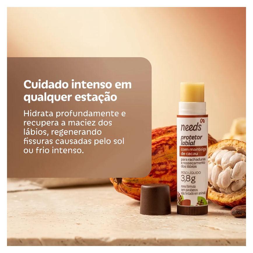 Protetor Labial Hidratante Needs Manteiga de Cacau 3,8g
