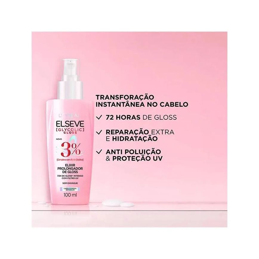 Elseve Sérum Capilar Prolongador de Gloss Glycoli 100Ml